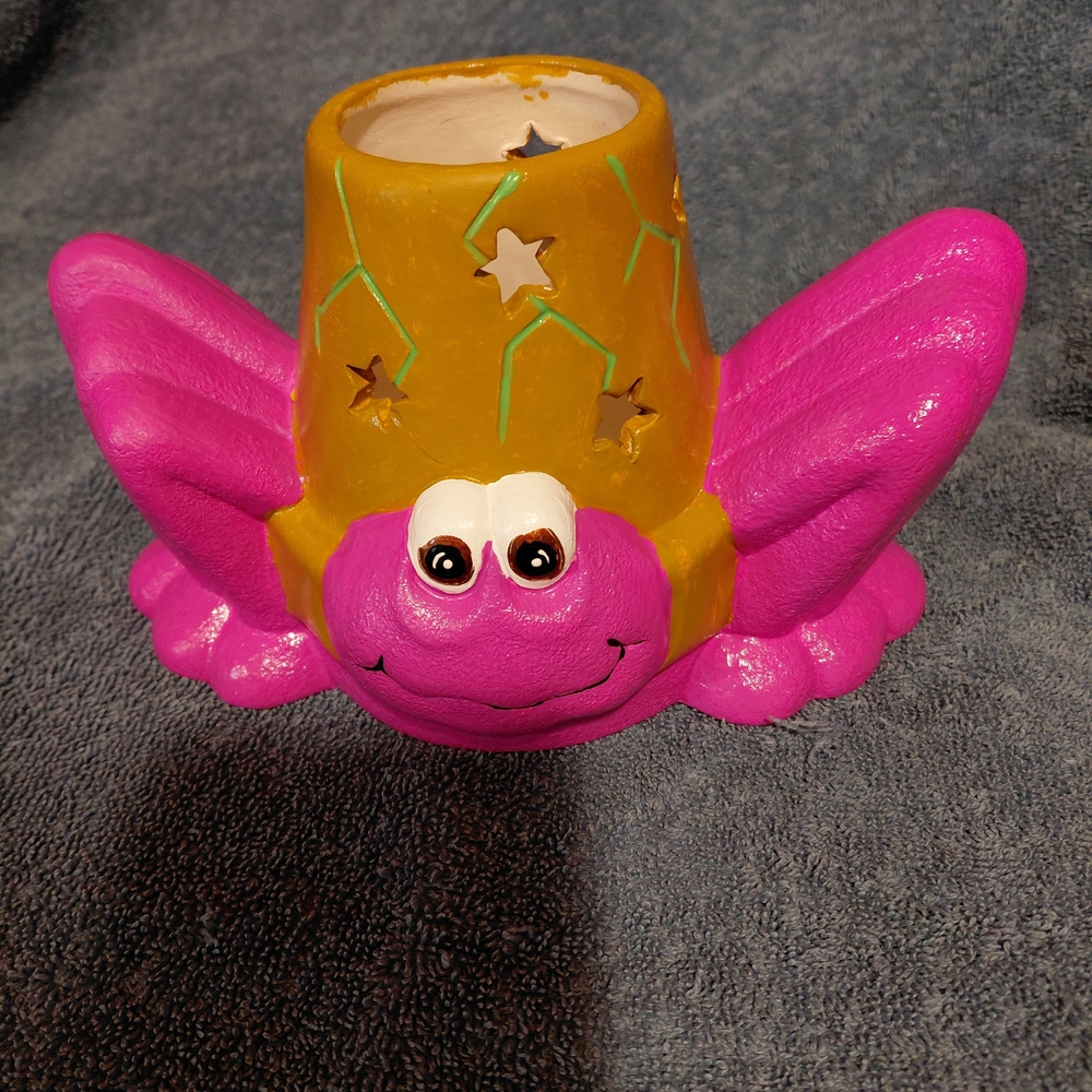 Pink and Yellow Ceramic Star Holder